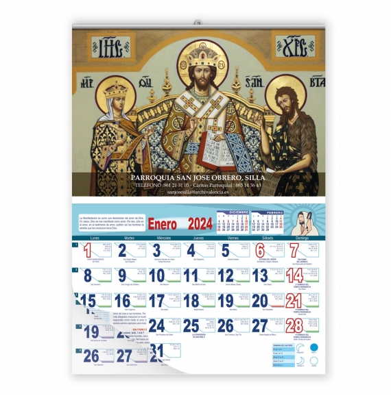 Calendario apaisado de pared con SU IMAGEN