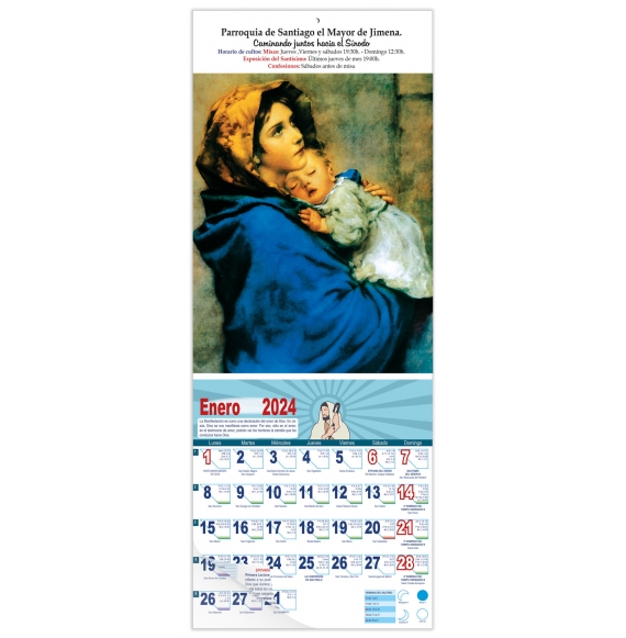 Calendario vertical de pared "La Madonna"