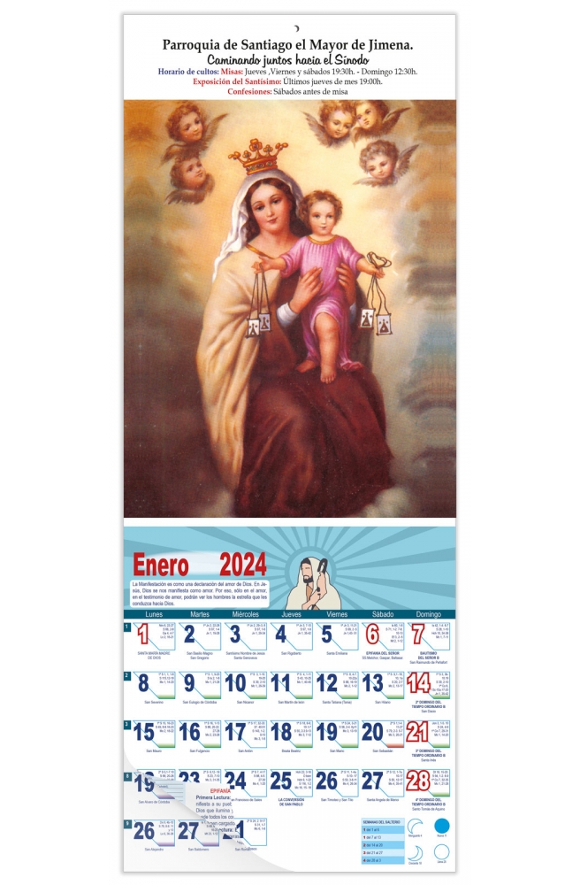 Calendario vertical de pared "Ntra. Sra. del Carmen"