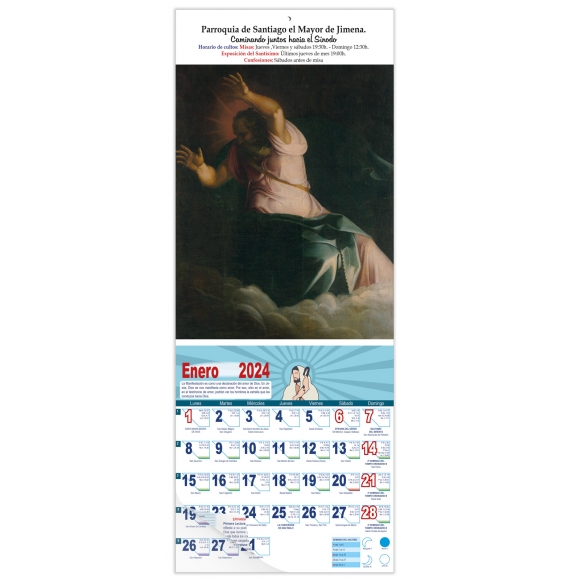 Calendario vertical de pared "Resurrección de Cristo" (Maíno)