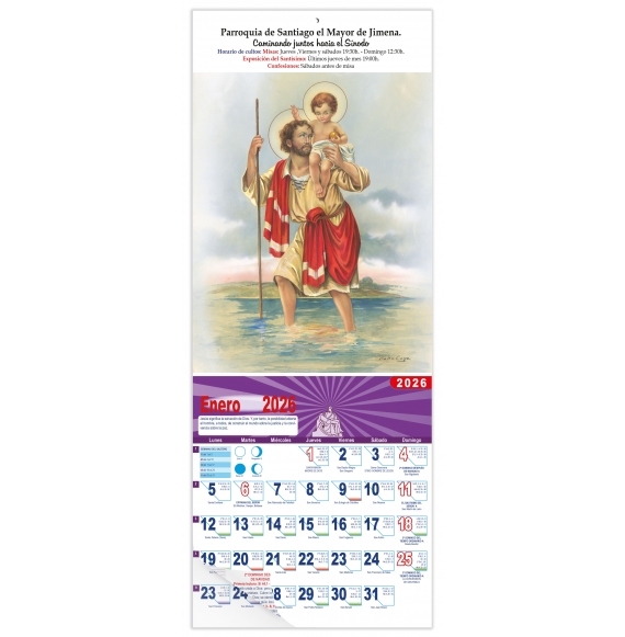 Calendario vertical de pared "San Cristóbal"