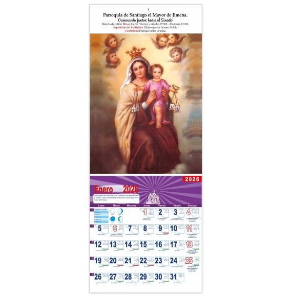 Calendario vertical de pared "Ntra. Sra. del Carmen"