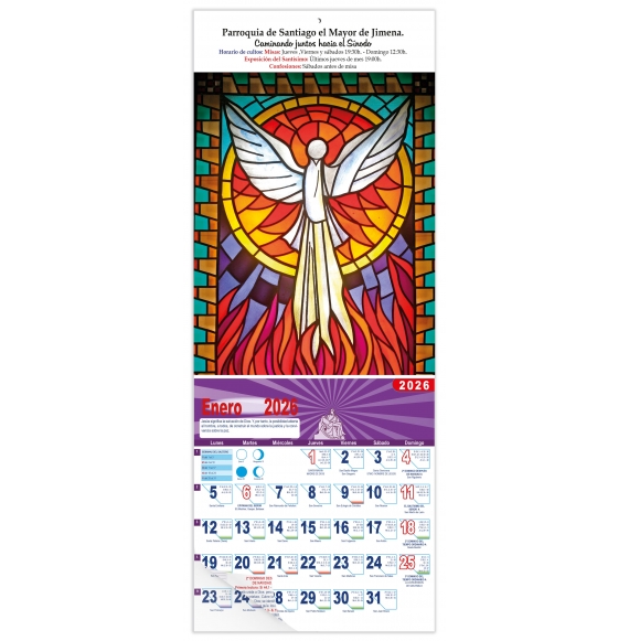 Calendario vertical de pared "Espíritu Santo"