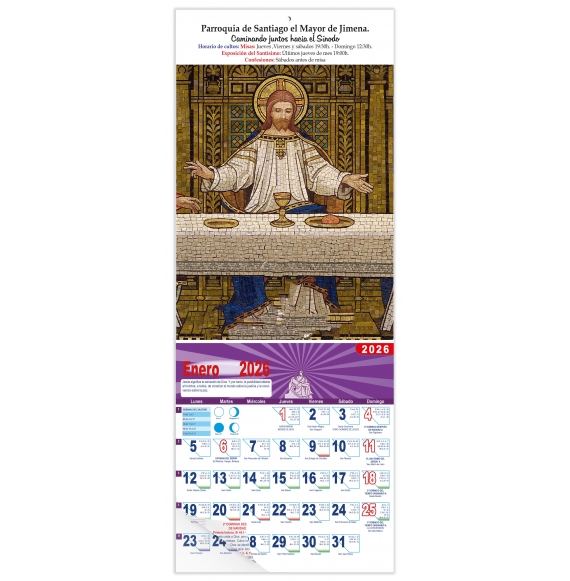 Calendario vertical de pared "La Eucaristía"