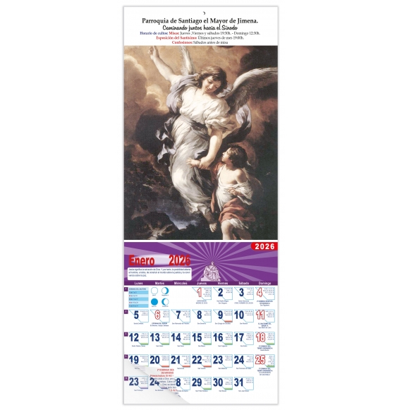 Calendario vertical de pared "El Ángel de La Guarda"