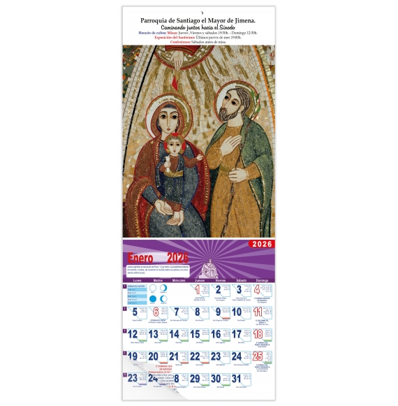 Calendario vertical de pared "Sagrada Familia" (Rupnik)