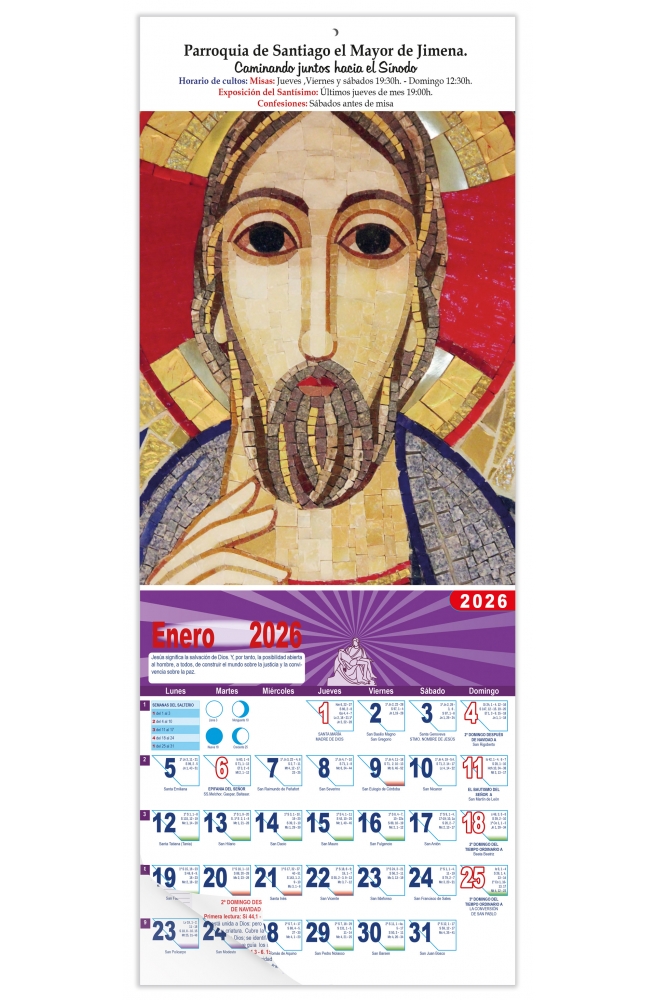 Calendario vertical de pared "Cristo" (Rupnik)