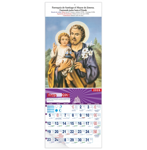 Calendario vertical de pared "San José"